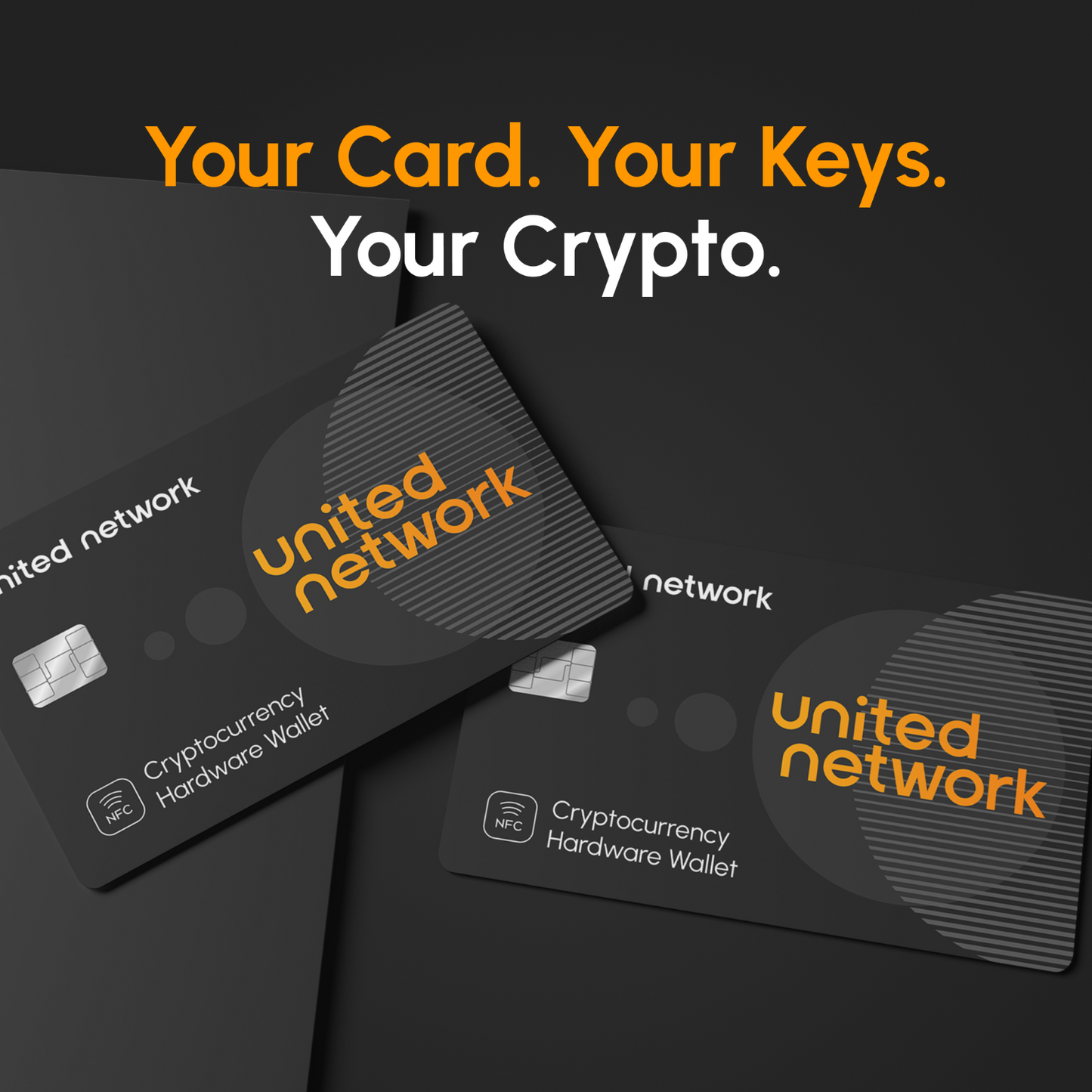 Close-up of secure hardware wallet chip
