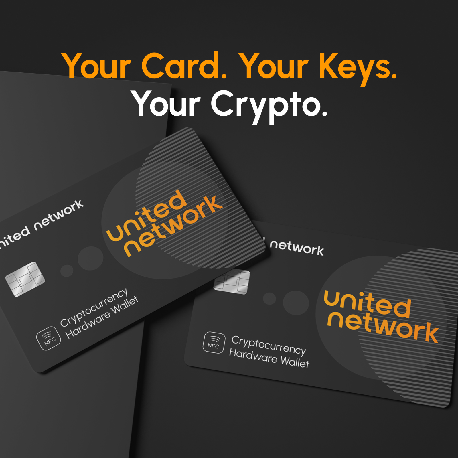 Close-up of secure hardware wallet chip
